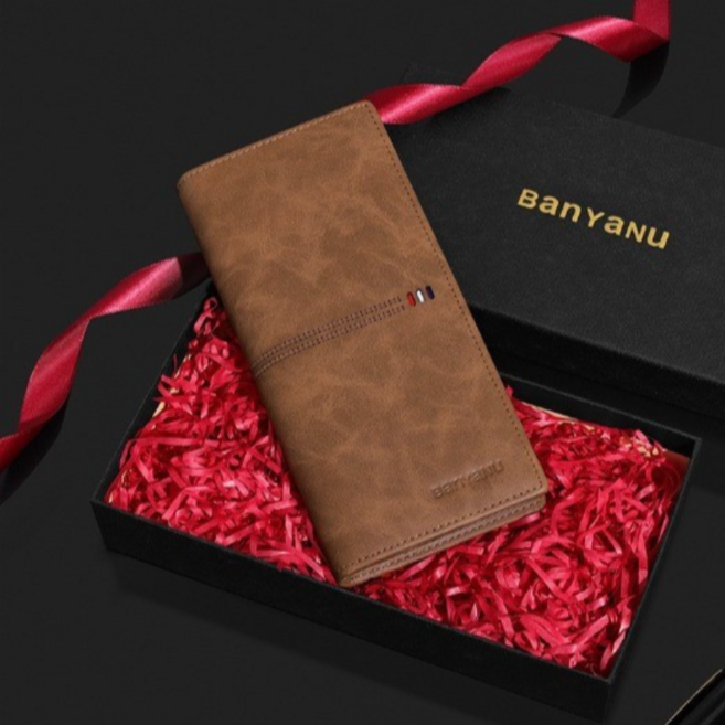 남성 프리미엄 소가죽 심플 슬림 장지갑 N2044