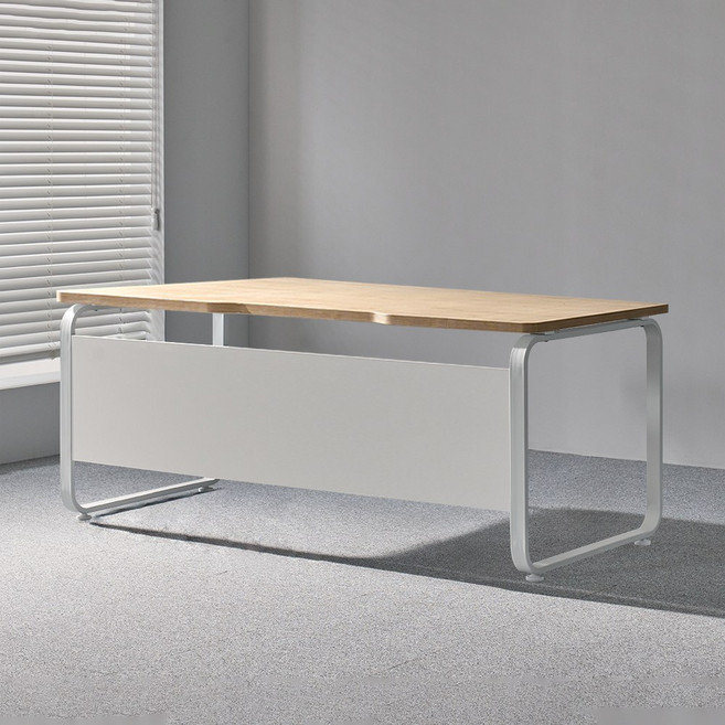 아트박스/티에스퍼니처 데임 A형 컴퓨터 사무용책상 1800x800, 화이트프레임, 라운드/올화이트