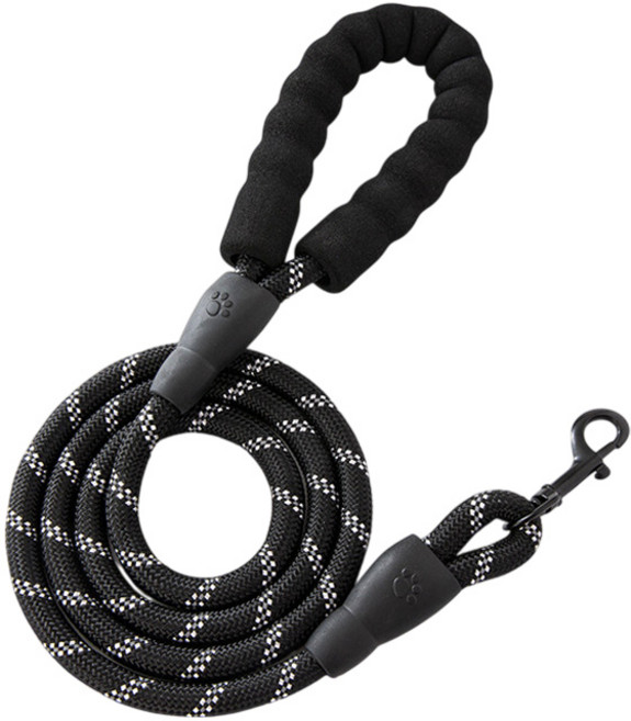 해피펫밀리 중대형견 컴포트 리드줄, 1개, 블랙