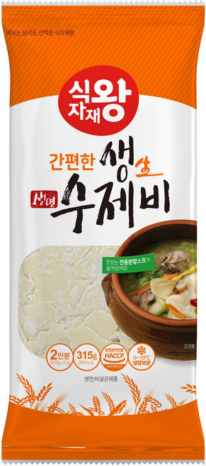식자재왕 생수제비 2인분 소스포함 315g, 1개