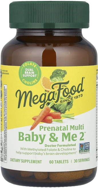 MegaFood Baby & Me 2™ 프리네이탈 멀티 60정, MegaFoodBabyMe2프리네이탈멀티60정, 1개 - 쿠팡