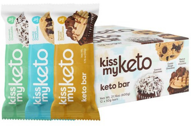 Kiss My Keto 키스 마이 키토 바 각종 맛 3종 50g x 24바 프로틴바, 24팩