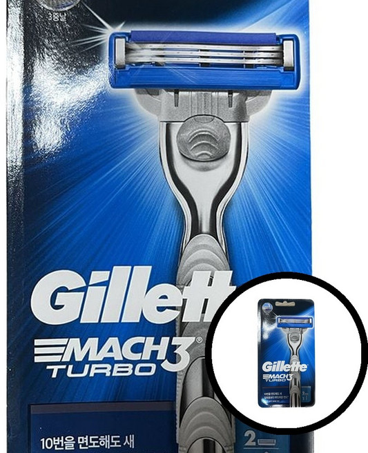 마하3 질레트 면도기 터보 3중날 면도날 TLi06036