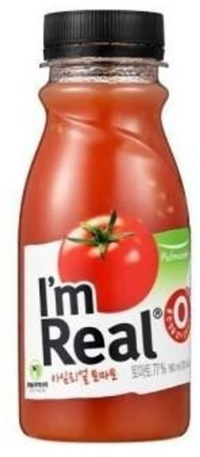 (풀무원)신선한 아임리얼 순수착즙 과일 프리미엄 냉장주스 토마토, 190ml, 12개