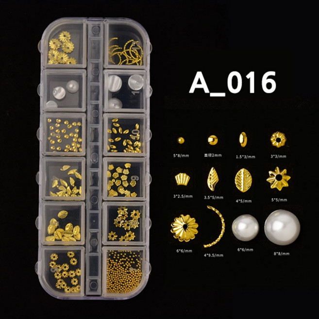 치프몰 스톤 네일 파츠 세트 81종, 1개, A_016