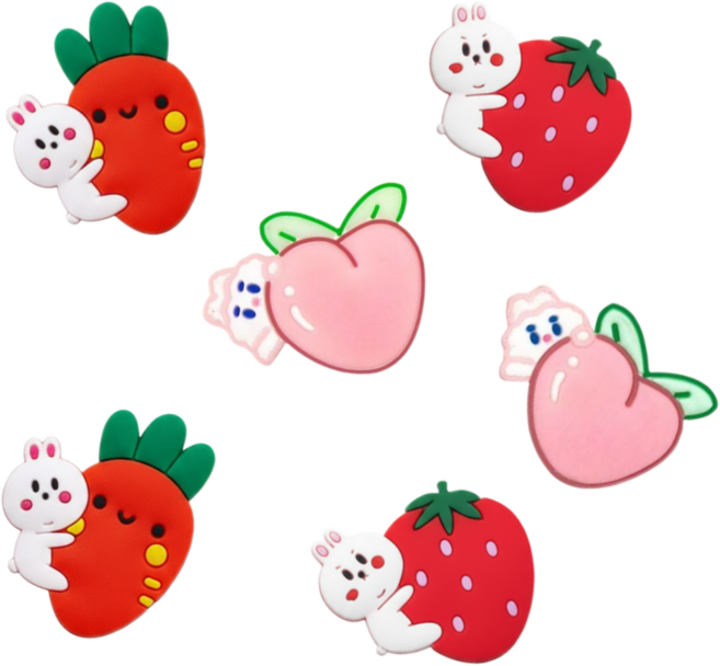 BAEny 배니 귀여운 과일 친구들 클로그 파츠 세트 EVA가방 꾸미기