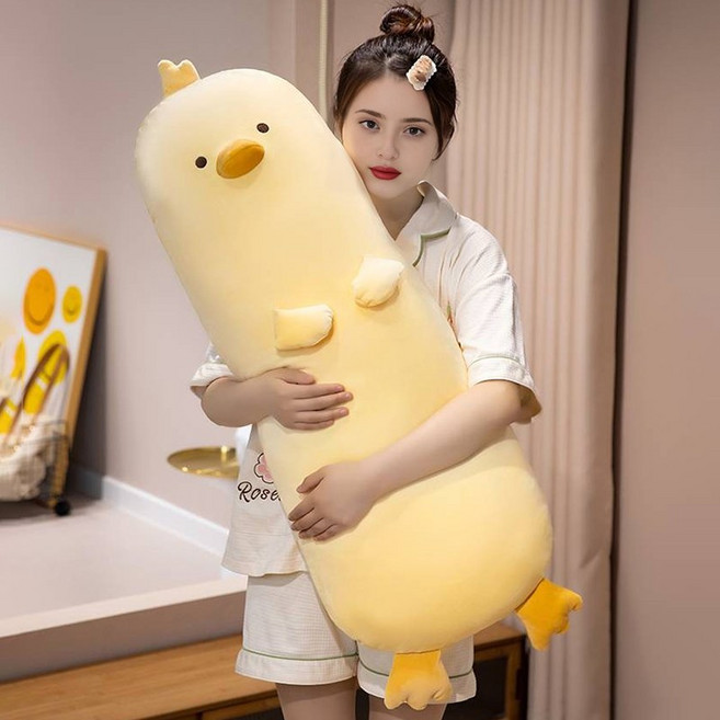 앤티키 병아리 캐릭터 긴 쿠션 바디필로우, 옐로우