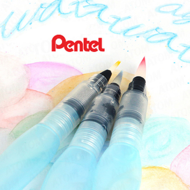 펜텔 아쿠아 워터브러쉬 대/중/소/미니중/평붓중 FRH 물붓 수채화 캘리그라피, FRH-F(소), 1개