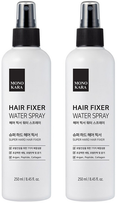 모노카라 워터 헤어스프레이 헤어픽서 뿌리볼륨 스타일링, 2개, 250ml