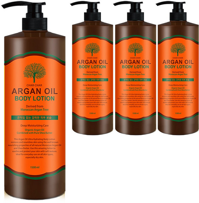 샤샤 아르간 오일 바디로션, 1.5L, 4개
