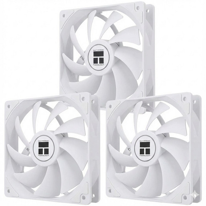 THERMALRIGHT TL-C12C PWM 電腦機殼風扇, TL-C12CW白色三入裝