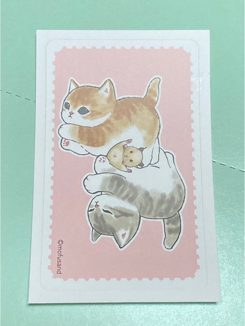 mofusand 貓咪 悠遊卡貼紙, 1個, 2.貓咪, N/A
