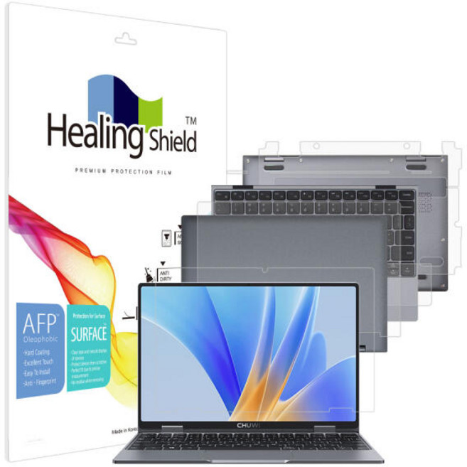 아트박스/힐링쉴드 Chuwi 미니북 X N100 올레포빅 액정필름1매 외부3종, 1개