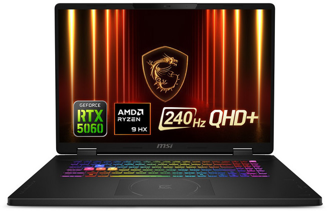 MSI 2025 크로스헤어 A18 HX 라이젠9 라이젠 8000 시리즈 지포스 RTX 5060, 코스모스 그레이, 512GB, 32GB, WIN11 Pro, A8WFKG-R9 QHD+