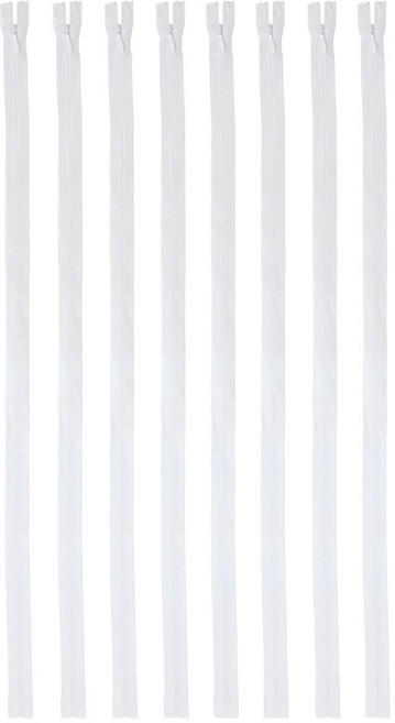 60cm 콘솔지퍼 23인치 콘실지퍼 숨은지퍼, 8개, 화이트(501)