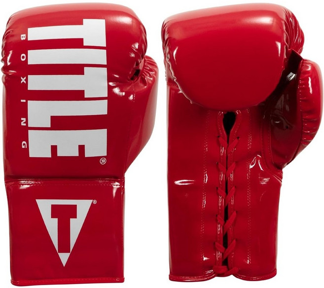 타이틀 복싱 인페르노 레이스 업 트레이닝 글러브, 레드 화이트, 1개