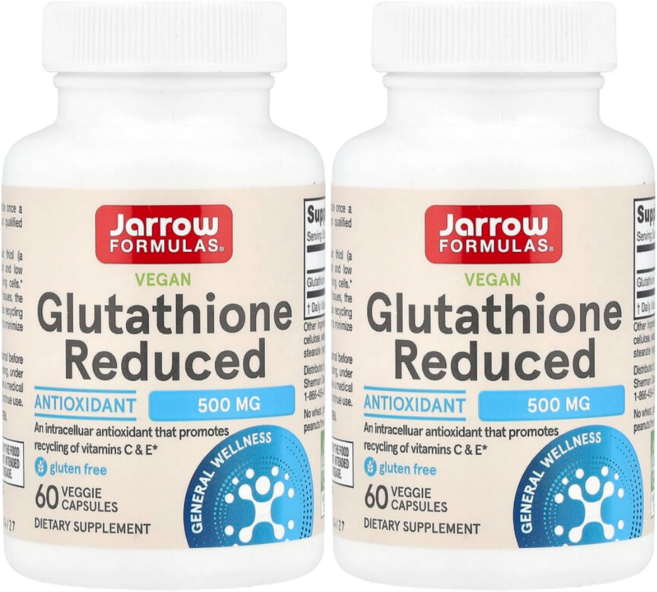 자로우 포뮬러스 비건 글루타치온 리듀스드 500mg, 성인남녀공용, 알약/캡슐, 2개, 60정