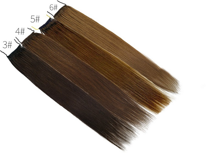 {초이스}뉴노팁(소프트팁) 인모100% 전문가용 붙임머리(기본컬러), 1개, 20인치-1A#