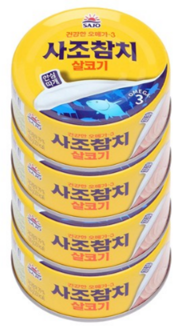 사조참치 살코기 안심따개, 100g, 4개