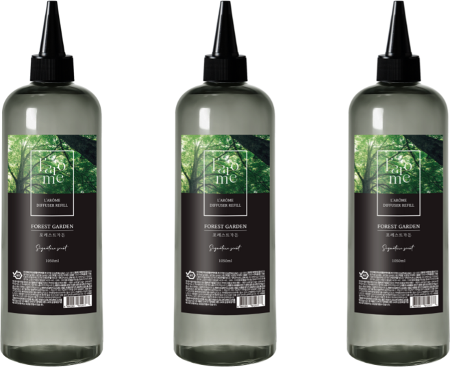 더허브샵 라홈 대용량 디퓨저 리필오일, 포레스트가든, 1.05L, 3개