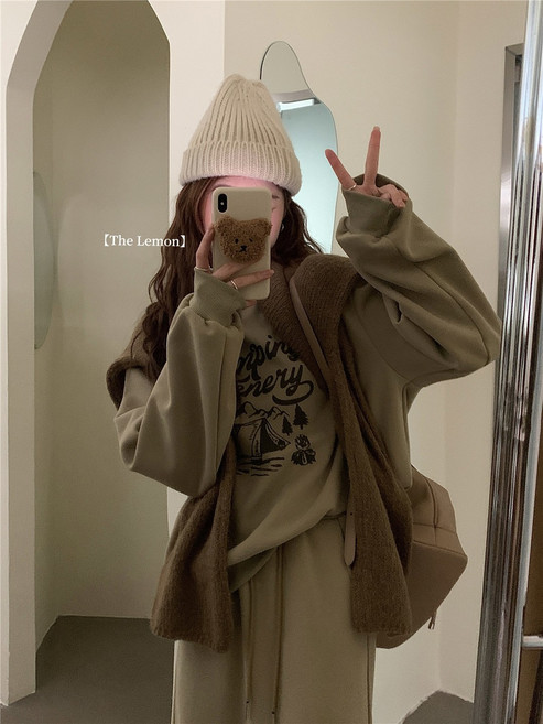 차이나 코튼 본딩 슬림 310g/기모410g가을겨울후드여나염루즈핏빅사이즈