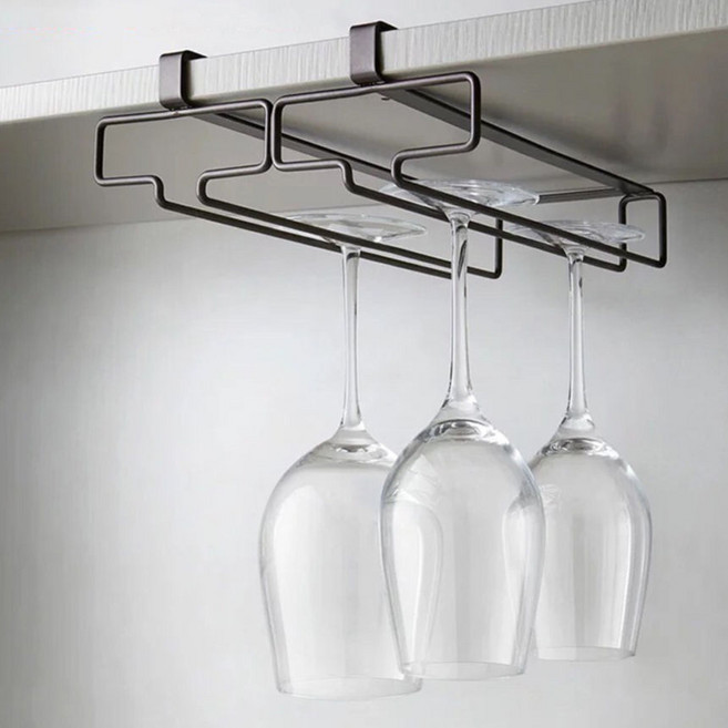 닉스리빙 철제 와인 잔 글라스 거치대 걸이 진열대 렉, 1개