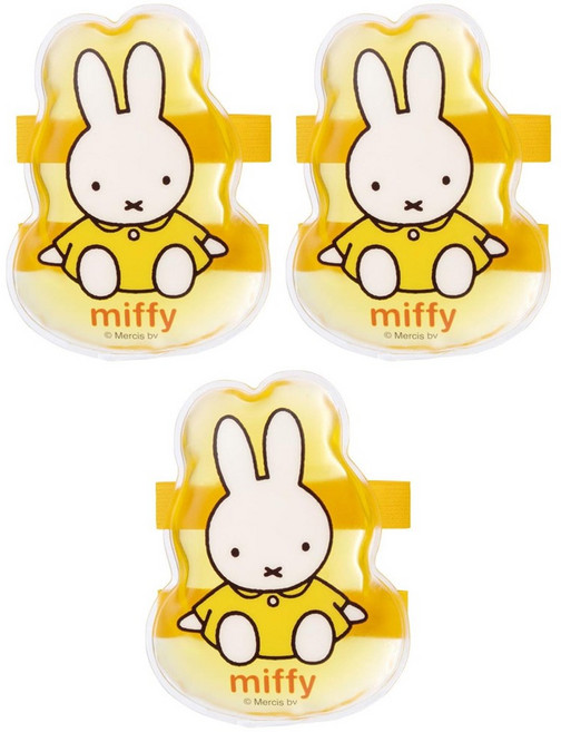 미키마우스 미니마우스 다이노사우르스 도시락 물병 밴드형 보냉팩 아이스팩, 3개, Yellow