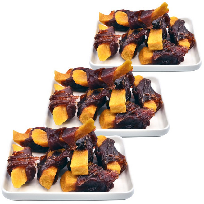 국내산 계속 먹게되는 고구마와 오리의 조합 고덕말이_ 피모건강 면역력에 도움이 되는 강아지수제간식, 3개, 80g, 고구마오리말이