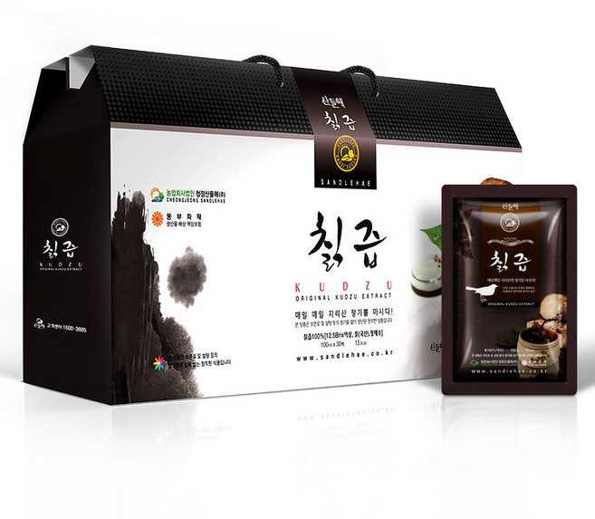 산들해 지리산 칡즙 생칡즙 2배원액 100ml 30팩, 1박스, 3L