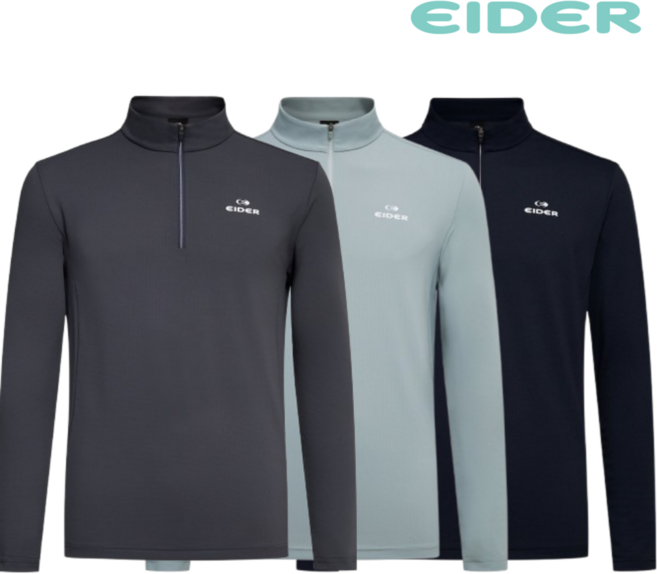 아이더 남성 긴팔 집업티 간절기 경량 와플소재 심플 룩 통기성 편안한 착용감 POP 솔리드 짚업 티셔츠 DMP25281