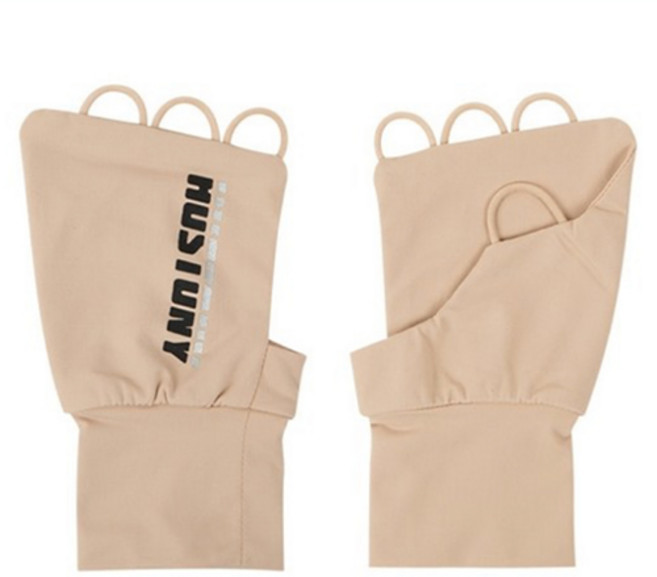 휴스토니[본사] 냉감 자외선 차단 쿨 손등토시 쿨에버 원단 흡습속건 국산, 1.휴스토니 로고 손등토시 베이지