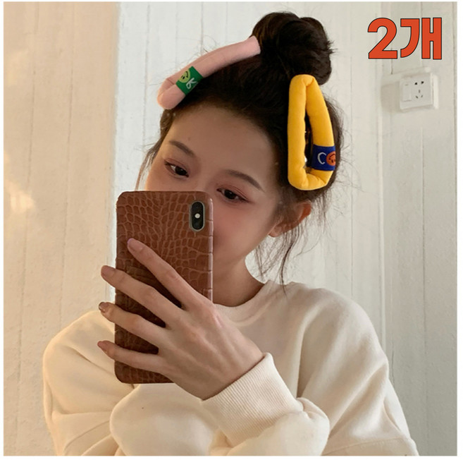 엠디픽 2개 왕머리핀 헤어핀 얼굴이 작아보이는 소두핏 대형