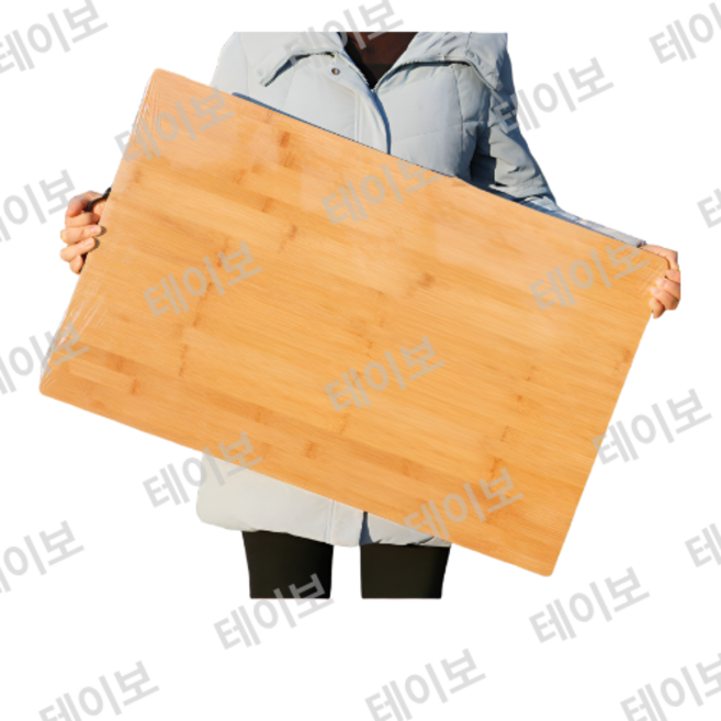 대형 나무 도마 베이킹 반죽 작업대 통원목 사각 식당, 1개, 진한우드 60x40x1.8cm