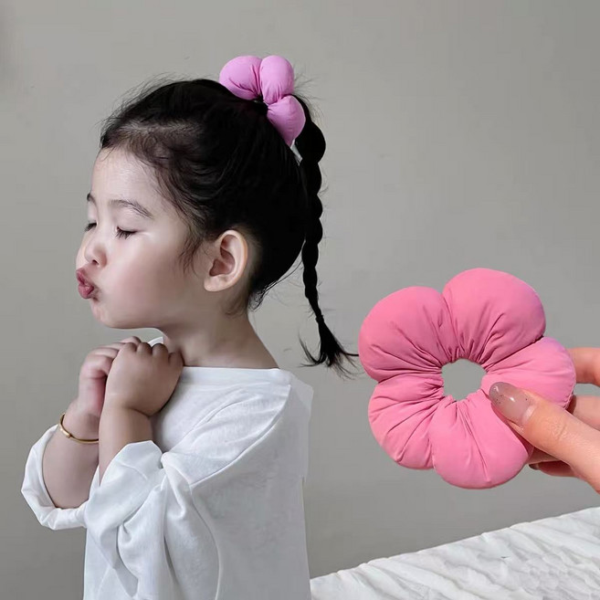 블랙체리 아동용 쿠션 곱창 머리끈