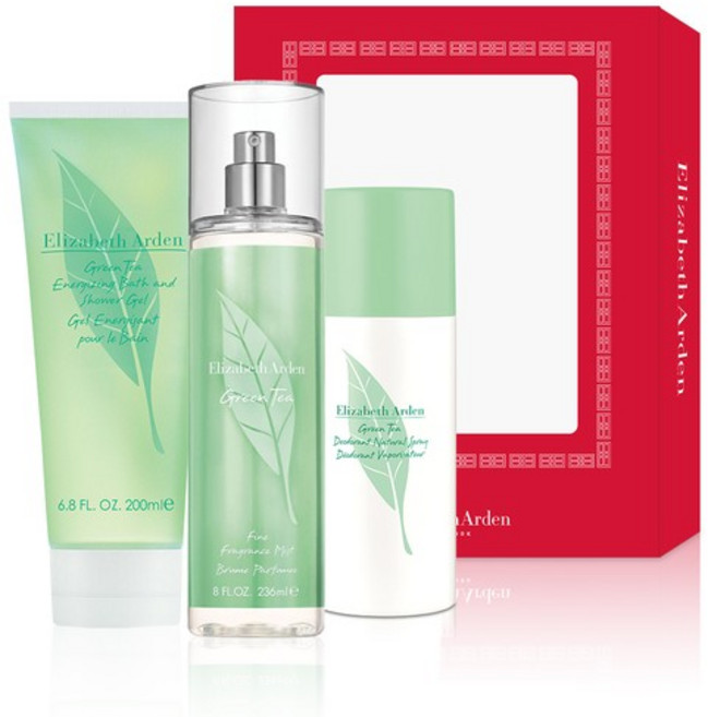 그린티 3종 세트 (샤워젤200ml+미스트236ml+데오도란트150ml), 샤워잴200ml+미스트236ml+데오도란트150ml