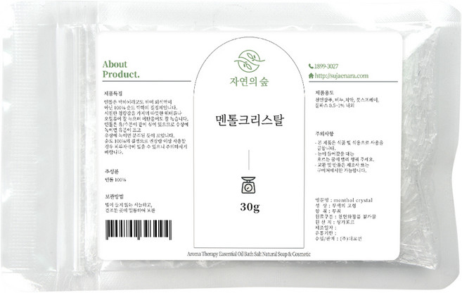 수제나라 자연의숲 멘톨크리스탈 멘톨 박하뇌, 1개, 30g