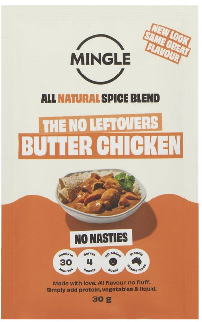호주 밍글 버터 치킨 스파이스 블렌드 양념 30g Mingle Butter Chicken Recipe Base, 1개