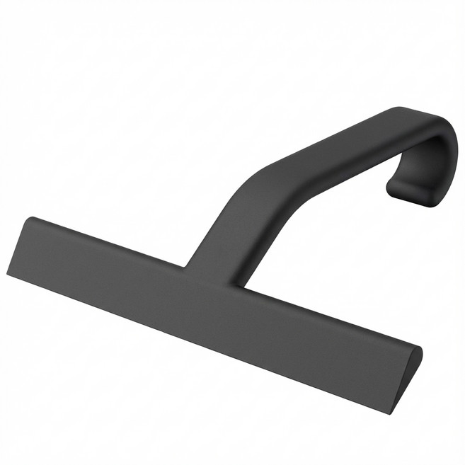 코코로이 걸이 일체형 욕실 물기제거기 실리콘 욕실 물기제거 스퀴지, 블랙, 1개