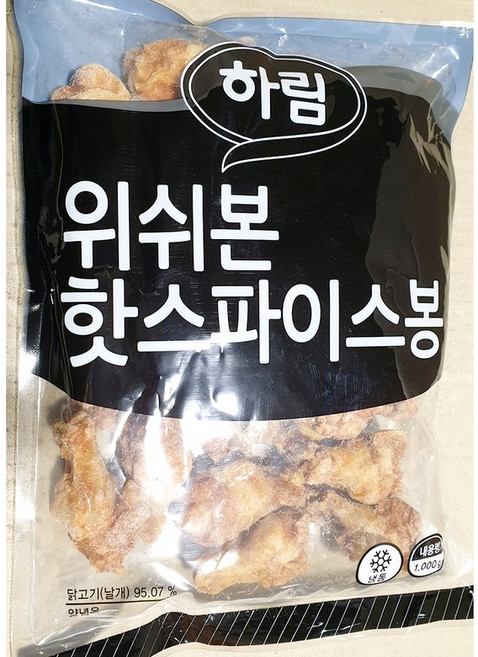 하림 매운맛 냉동 닭다리 1kg 핫스파이스봉 닭봉 다리살 키로 업소용 식당 가게, 1개
