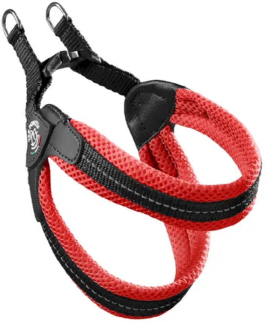 [신제품] 트레폰티 메시 버클 하네스 이탈리아 수제 명품, 레드