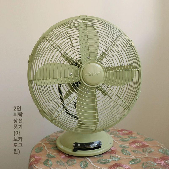 황동 선풍기 엔틱 유럽풍 클래식 앤틱 빈티지 카페, 12인치 탁상선풍기 아보카도그린, 기본 모델명/품번