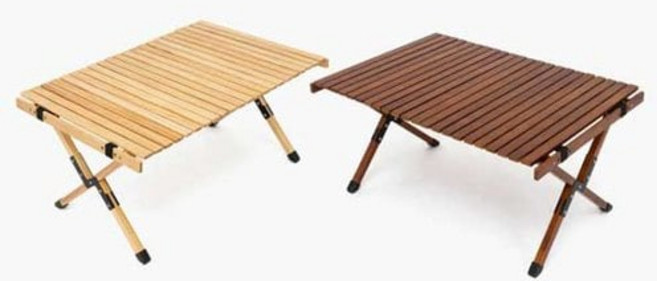 문캠핑 접이식 원목 롤테이블 내츄럴 S사이즈 M사이즈 L사이즈 월넛 L사이즈 파우치포함