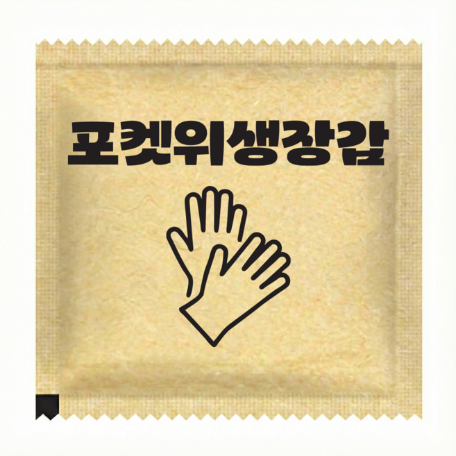 [JS] PG-2000C 포켓 일회용 위생장갑 2000팩(4000매) 개별 크라프트 종이포장