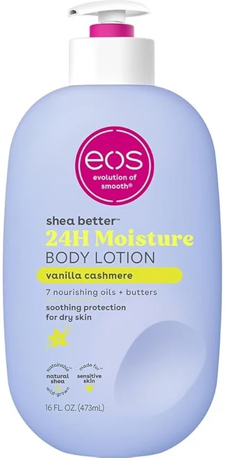 eos Shea Better Body Lotion- Vanilla Cashmere 24-Hour Moisture Skin Care Lightweight Non-Greasy, 473ml, 1개 - 쿠팡