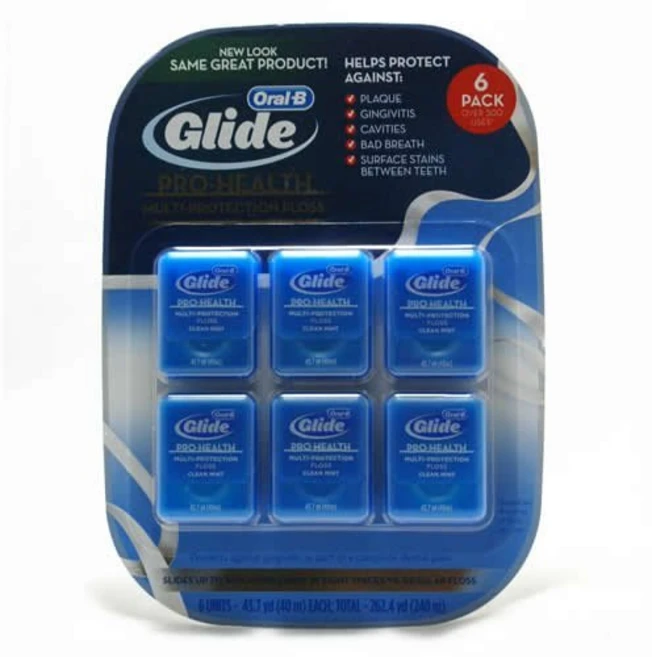 [Oral-B Glide 240m) PRO-HEALTH Multi-Protection 치실] 40m×6개 세트(합계 클린민트 - 쿠팡
