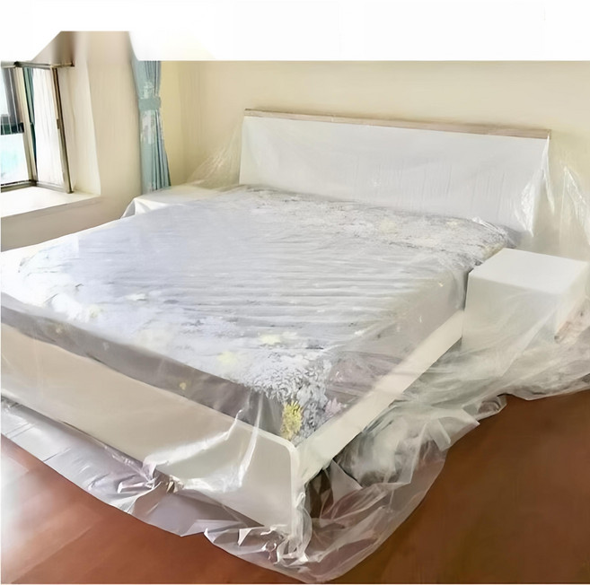 [보관이사 준비물] 호텔침대시트 퀸침대커버 가구보호필름, 1. 투명, 1m x 1m 소품용
