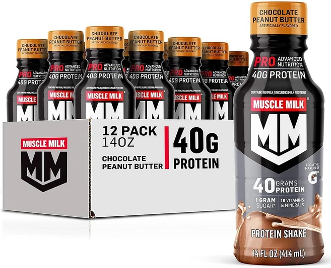 Muscle Milk 프로틴쉐이크 414ml 12개입 1팩 초콜릿 피넛버터 Muscle Milk Pro Series Protein Shake - 쿠팡