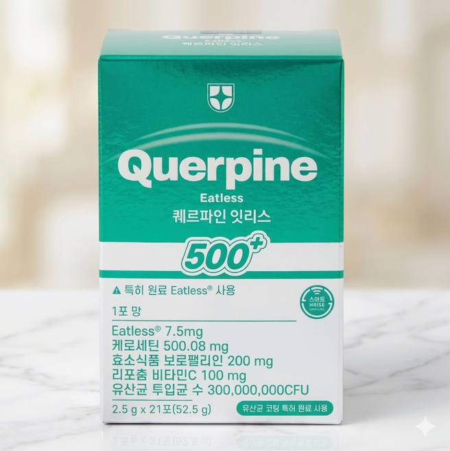 퀘르파인 잇리스 퀘르세틴 브로멜라인 소포레틴 케르세틴 퀘르틴산 특허 유산균, 1박스, 21회분