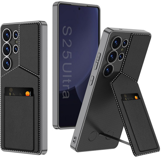 갤럭시 S25울트라 시리즈 카드수납 스탠딩 지갑 프리미엄 가죽 핸드폰 케이스