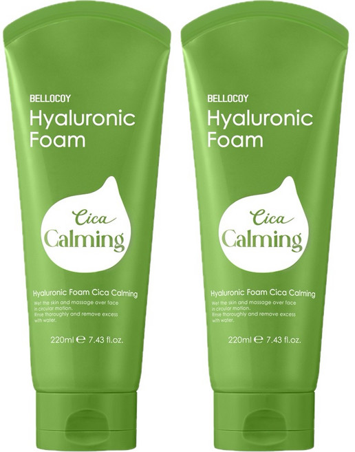 히알루론산 시카 폼클렌징 저자극 진정 약산성 모공 딥 폼 클렌저 220ml, 2개, 220g